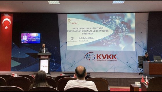 Kişisel Verileri Koruma Kurulu'nda 'KVKK Uyumluluk Sürecinde Karşılaşılan Sorunlar ve Teknolojik Çözümler' başlıklı konuda teknolojik yöntemlerle nasıl ilerlemesi gerektiğini anlattığımız kısmın bir bölümü